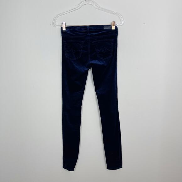 AG Adriano Goldschmied  The Legging Super Skinny Pants Blue Velvet Womens 25 - Picture 2 of 10